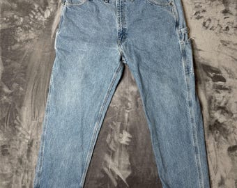 Jeans da uomo Carhartt, vestibilità comoda, taglia 44x32, lavaggio normale, per uso quotidiano.