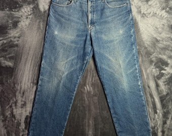 L.L. Bean Herren Karo gefüttert Classic Fit Jeans Herren Blue Denim Jeans 38x30