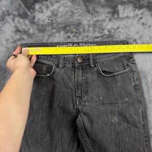 Buffalo David Bitton Jeans Mens 30 Black Straight Leg Paint Splatter Distressed image 6