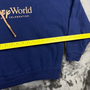 Disney Hoodie Womens 2X Blue Walt Disney World 50th Anniversary Celebration image 3