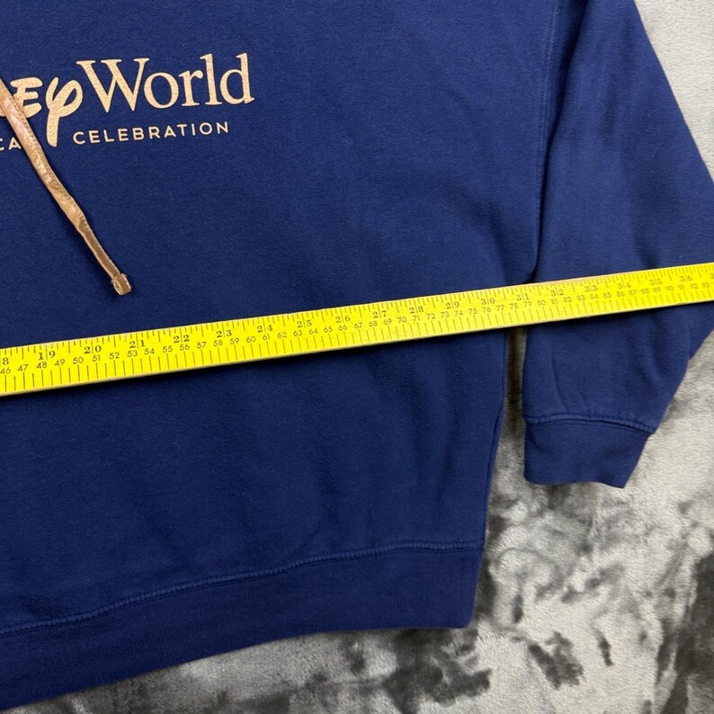 Disney Hoodie Womens 2X Blue Walt Disney World 50th Anniversary Celebration image 3