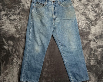 L.L. Bean Herren Flanell gefüttert Karo Classic Fit Blue Denim Jeans Größe 30x26
