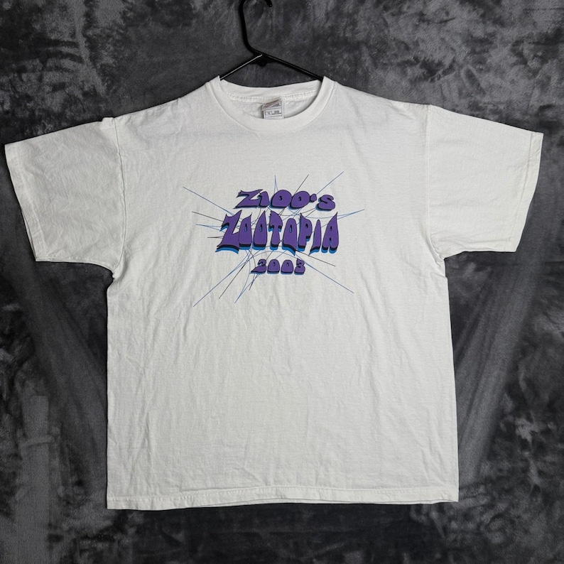 Fruit of the Loom T-Shirt Mens XL White Z100 Zootopia 2003 Concert Promo 7046 image 1
