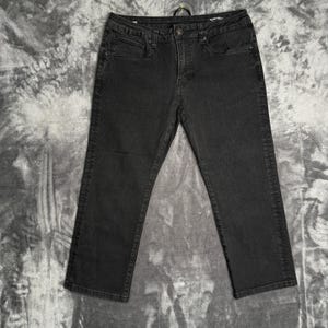 Buffalo David Bitton Six Straight Leg Jeans Mens 33x30 Black Faded Denim 684748 image 1