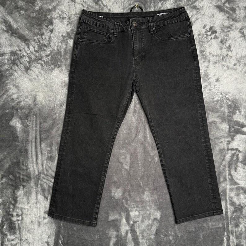 Buffalo David Bitton Six Straight Leg Jeans Mens 33x30 Black Faded Denim 684748 image 1
