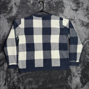 Pendleton herentrui ronde hals katoen dubbel gebreide plaid maat Large afbeelding 6