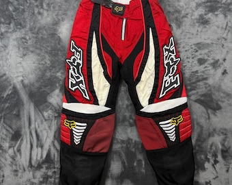 Fox Racing Motocross Pants Youth 28 Red Black 360 Series Dirt Bike Gear