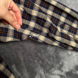 Camisa de flanela xadrez de lã com botões e mangas compridas Sir Pendleton para homem, tamanho GG. imagem 7