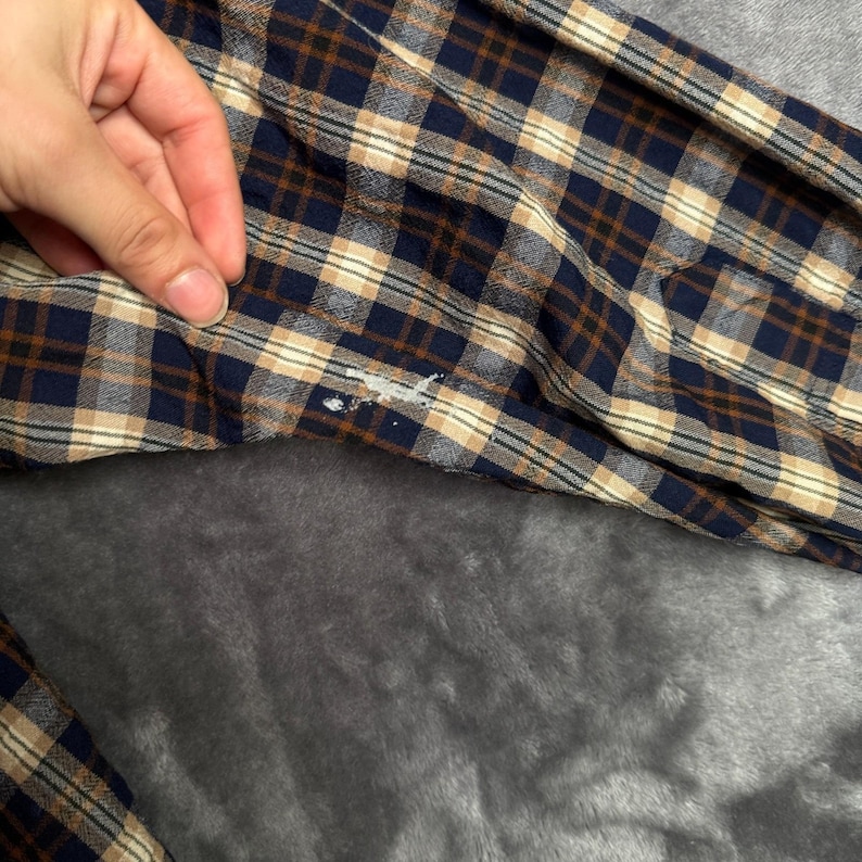Camisa de flanela xadrez de lã com botões e mangas compridas Sir Pendleton para homem, tamanho GG. imagem 7