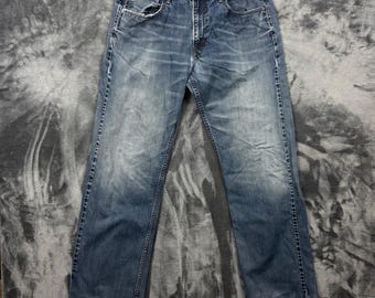 Jeansy Levi's 569 Loose Straight Jeans Mens 34x34 Blue Denim Loose Fit Pants