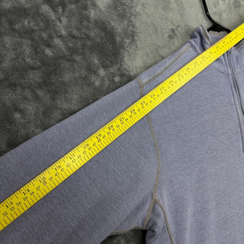 Suéter Tommy Bahama masculino tamanho XL azul com zíper até o peito e gola alta em malha waffle. imagem 4