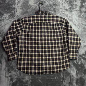 Camisa de flanela xadrez de lã com botões e mangas compridas Sir Pendleton para homem, tamanho GG. imagem 6