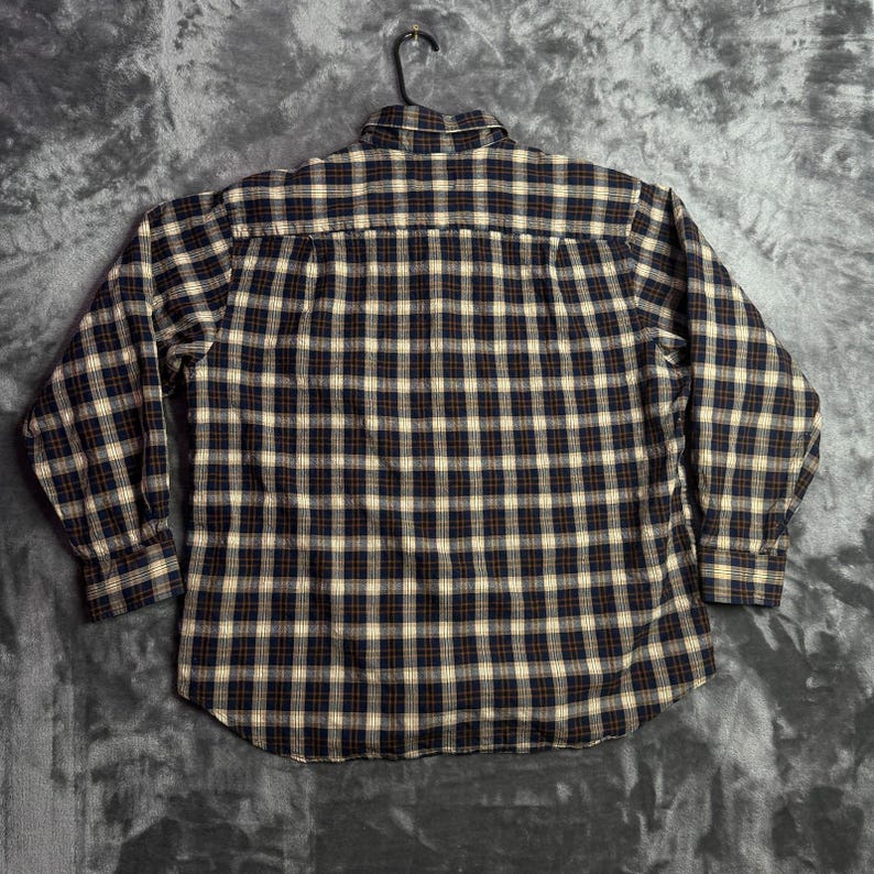 Camisa de flanela xadrez de lã com botões e mangas compridas Sir Pendleton para homem, tamanho GG. imagem 6