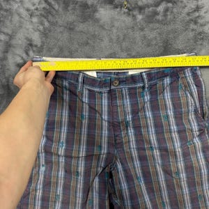 Tommy Bahama Shorts Mens 35 Blue Plaid Pineapple Embroidered Flat Front Cotton image 5