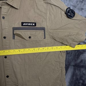 Avirex Mens Patch Pocket Short Sleeve Button Down Work Shirt Utility Size XXL image 7