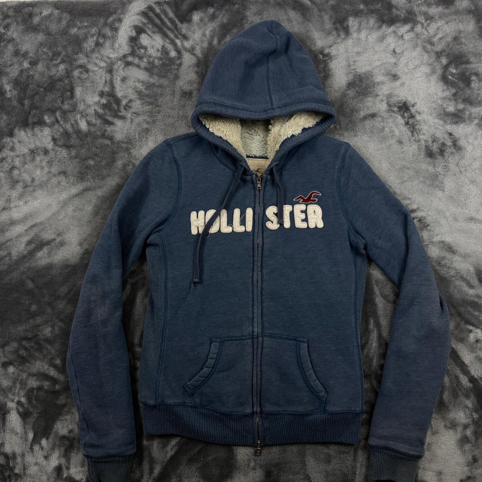 Faux Fur Zip Hoodie Hollister - Etsy