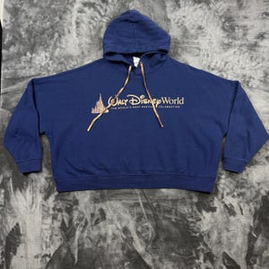 Disney Hoodie Womens 2X Blue Walt Disney World 50th Anniversary Celebration image 1