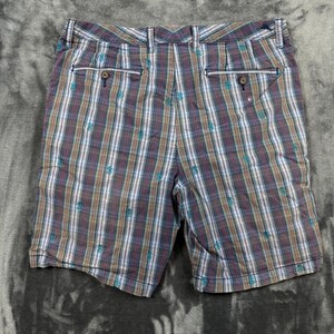 Tommy Bahama Shorts Mens 35 Blue Plaid Pineapple Embroidered Flat Front Cotton image 7