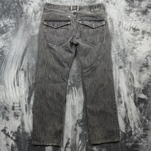 Buffalo David Bitton Jeans Mens 30 Black Straight Leg Paint Splatter Distressed image 2