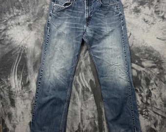 Levi's 569 Loose Straight Jeans Mens 34x34 Blue Denim Faded Casual Pants