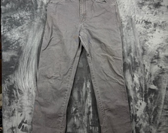 Dickies Carpenter Pants Mens 34x32 Gray Cotton Duck Canvas Utility Workwear