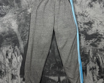 Pantalon de survêtement Aviator Nation Petit pantalon de jogging unisexe gris bleu rayures logo arc-en-ciel