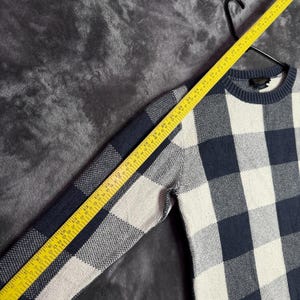 Pendleton herentrui ronde hals katoen dubbel gebreide plaid maat Large afbeelding 5
