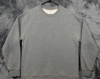 Flint and Tinder Sweatshirt Mens XL Grey 10-Year Crewneck Raglan Made in USA