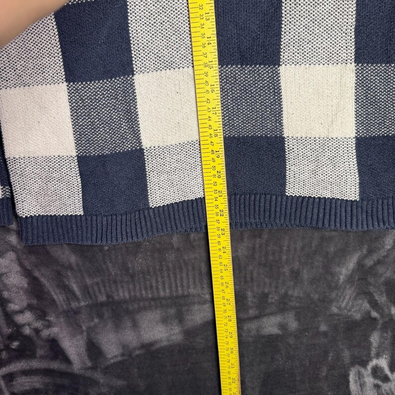 Pendleton herentrui ronde hals katoen dubbel gebreide plaid maat Large afbeelding 3