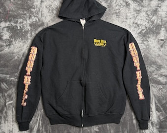 Vintage Y2K Boot Hill Saloon Bike Week Long Sleeve Full Zip Hoodie Size XL