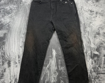Harley Davidson Jeans Mens 33 Black Relaxed Fit Straight Leg Made in USA Denim