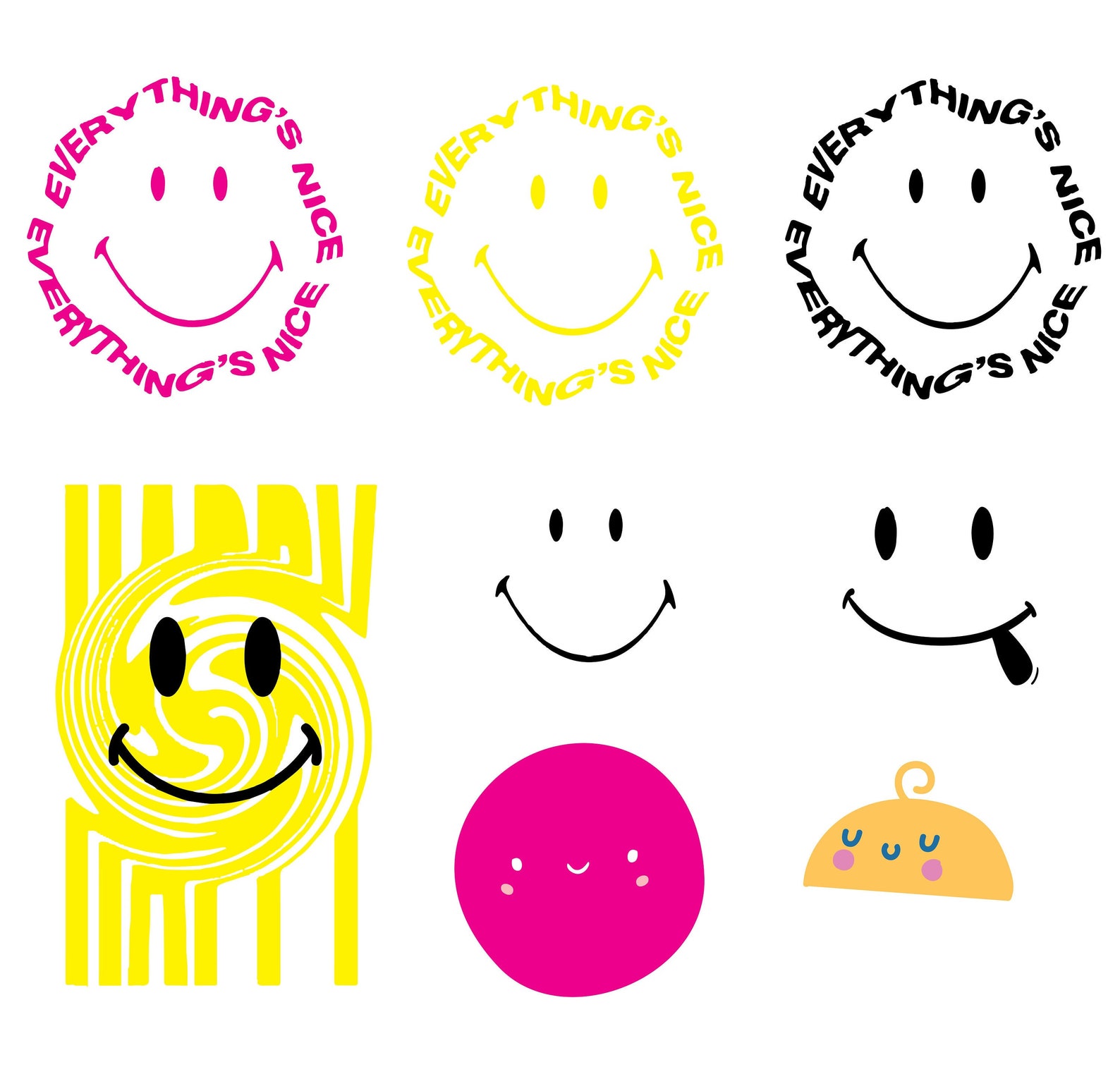 Smiley Face Svg Happy Face SVG Smiley Face Clipart Happy | Etsy