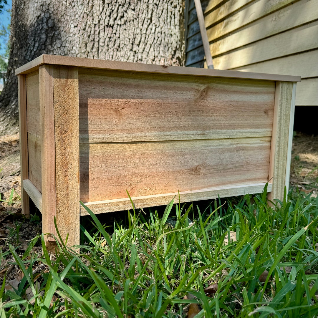 Rustic Cedar Garden Planter Box Outdoor Wood Flower Pot for Patios ...