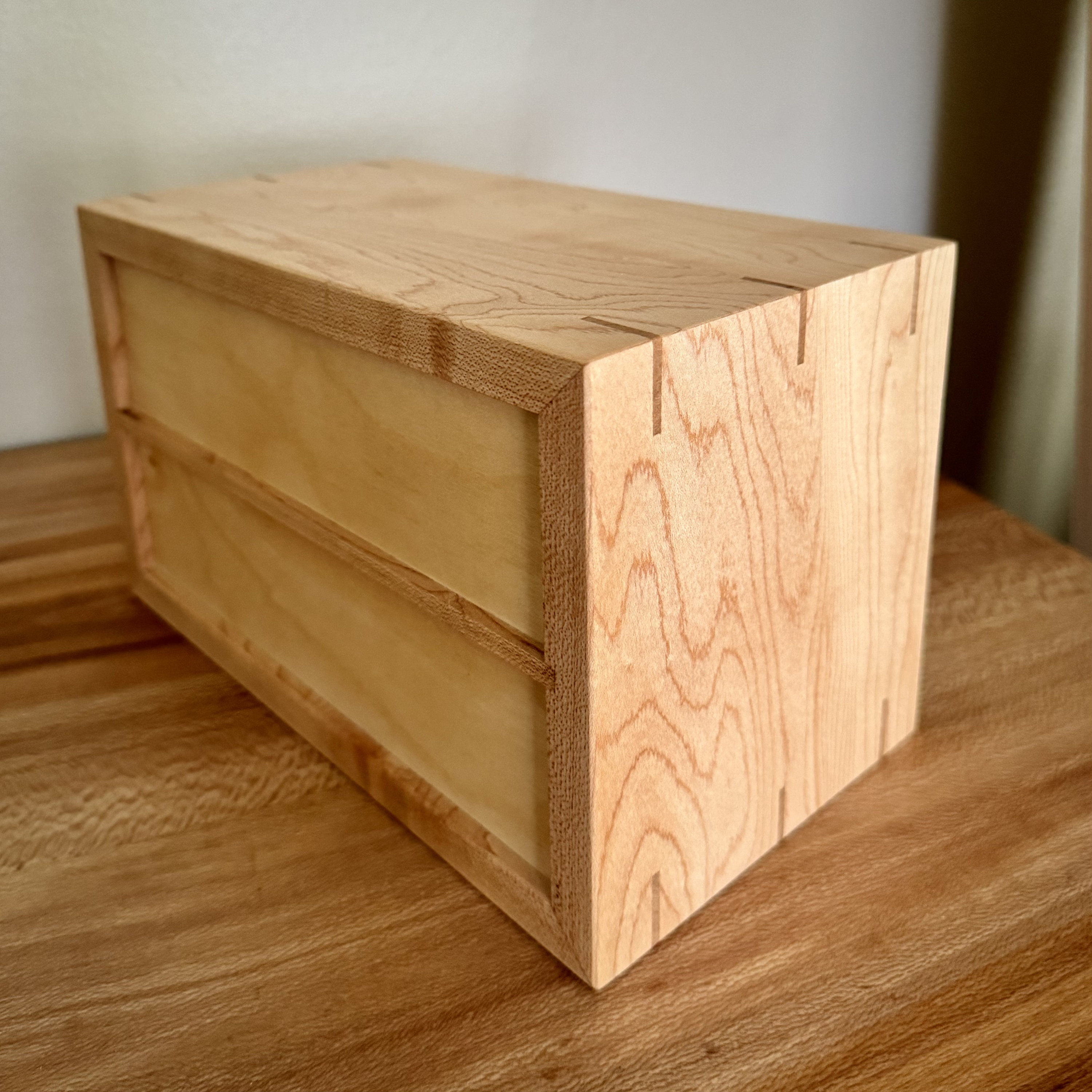 Handcrafted Maple Double Drawer Box - Jewelry Storage - Desk Organizer ...