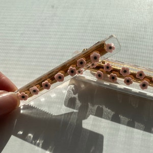 Cherry Blossom| Pink Flower| CottageCore Hair Clips| Set of 2 Resin hair pins