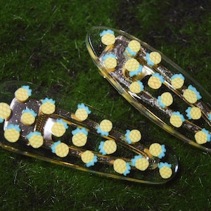 Fruity Kawaii Hair Clips| Apples,watermelon, pineapple Hair Accessory| Set of 2 clips