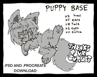 soft puppy furry art base