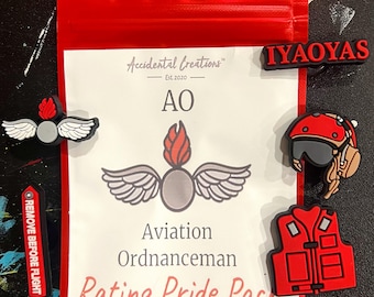 Navy (AO) Aviation Ordnanceman Pride Shoe Charm Packs