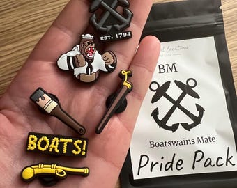 Navy (BM) Boatswains Mate Pride Shoe Charm Pack