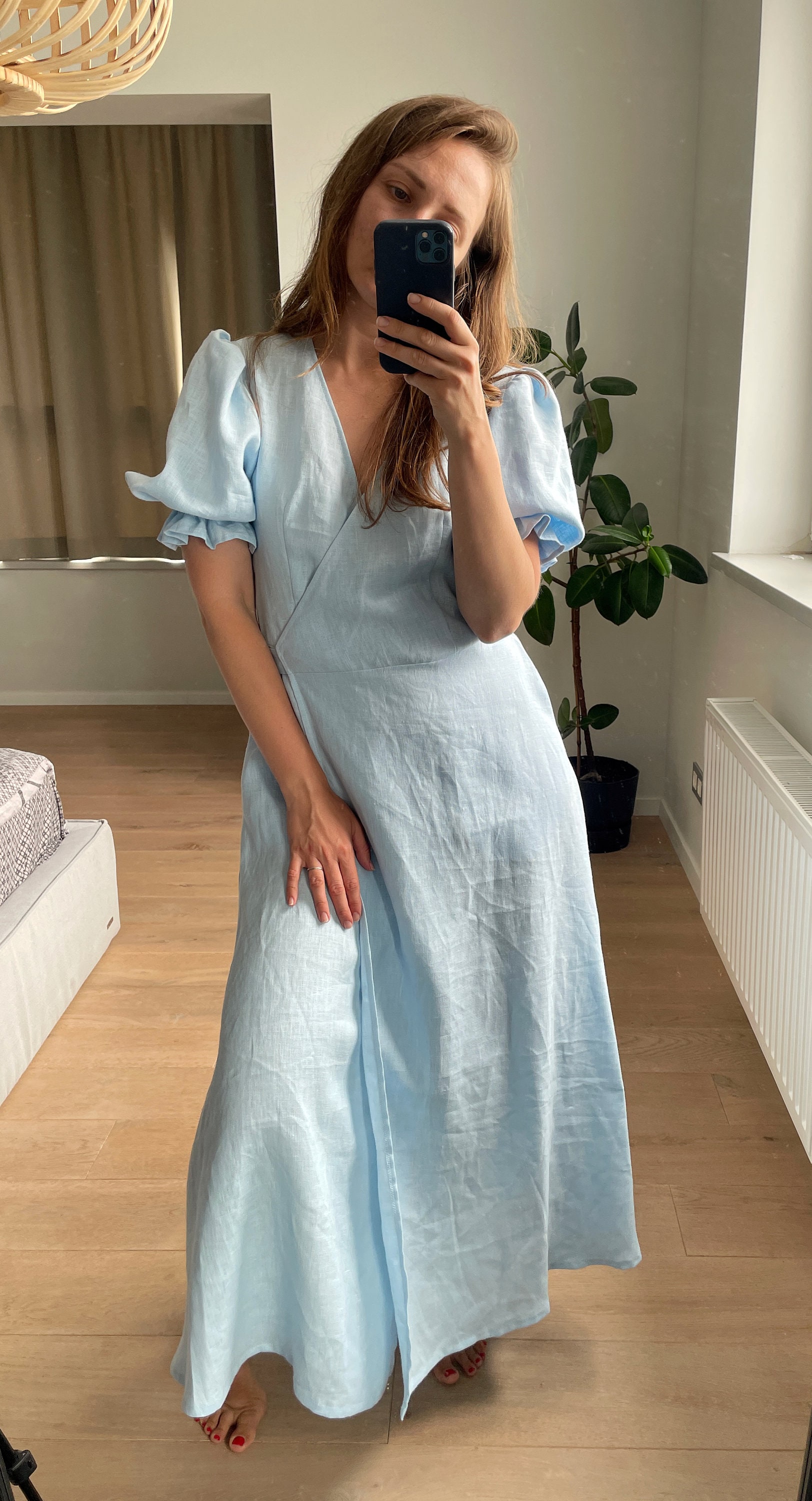 Luna Poplin Pleated Detail Dress main image 1