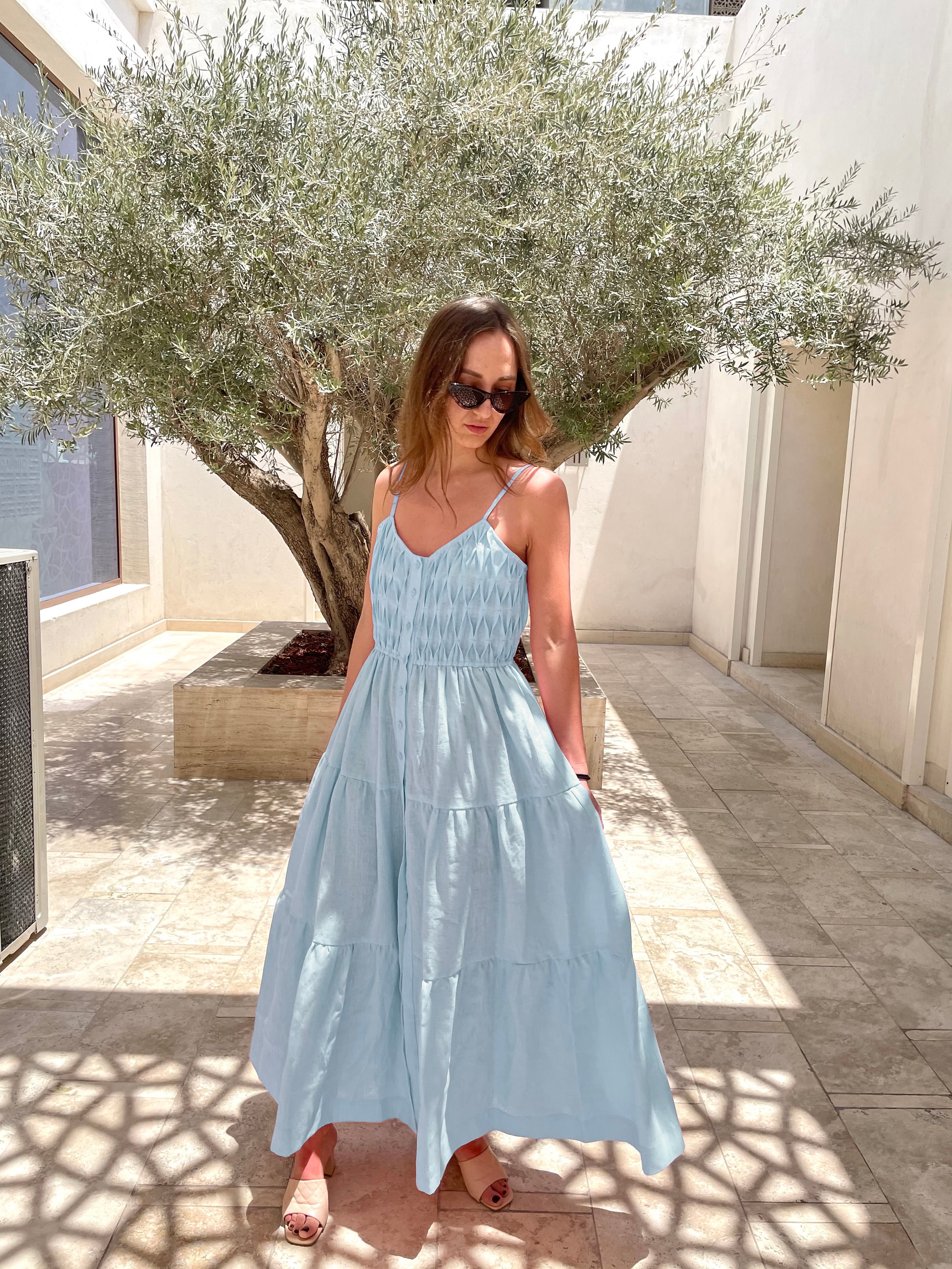 chinese dress ladies Luisa Ruffle Maxi Dress