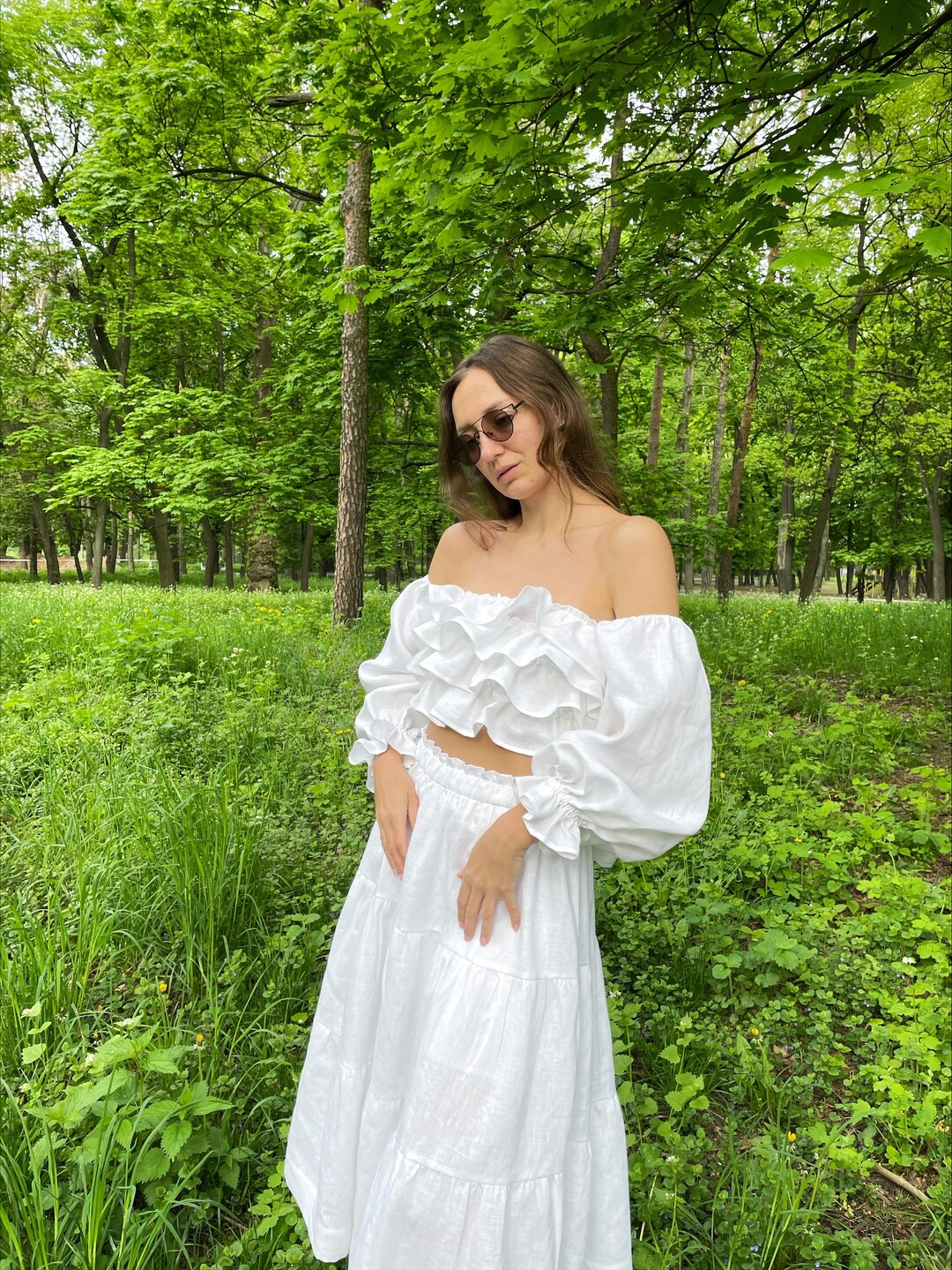 White Long Skirt,maxi Linen Skirt,summer Skirt, Skirt for Women