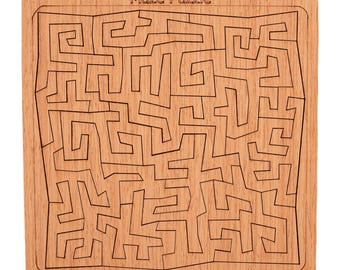 High Quality Handmade Wooden Blank Puzzle, Perfect Stress Relief Brain Teaser for Adults, Natural Eco-Friendly Material, Enhance Focus