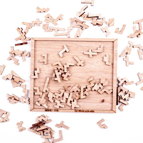 Jigsaw Puzzle Difficult Puzzle Clear Impossible Wooden Etsy