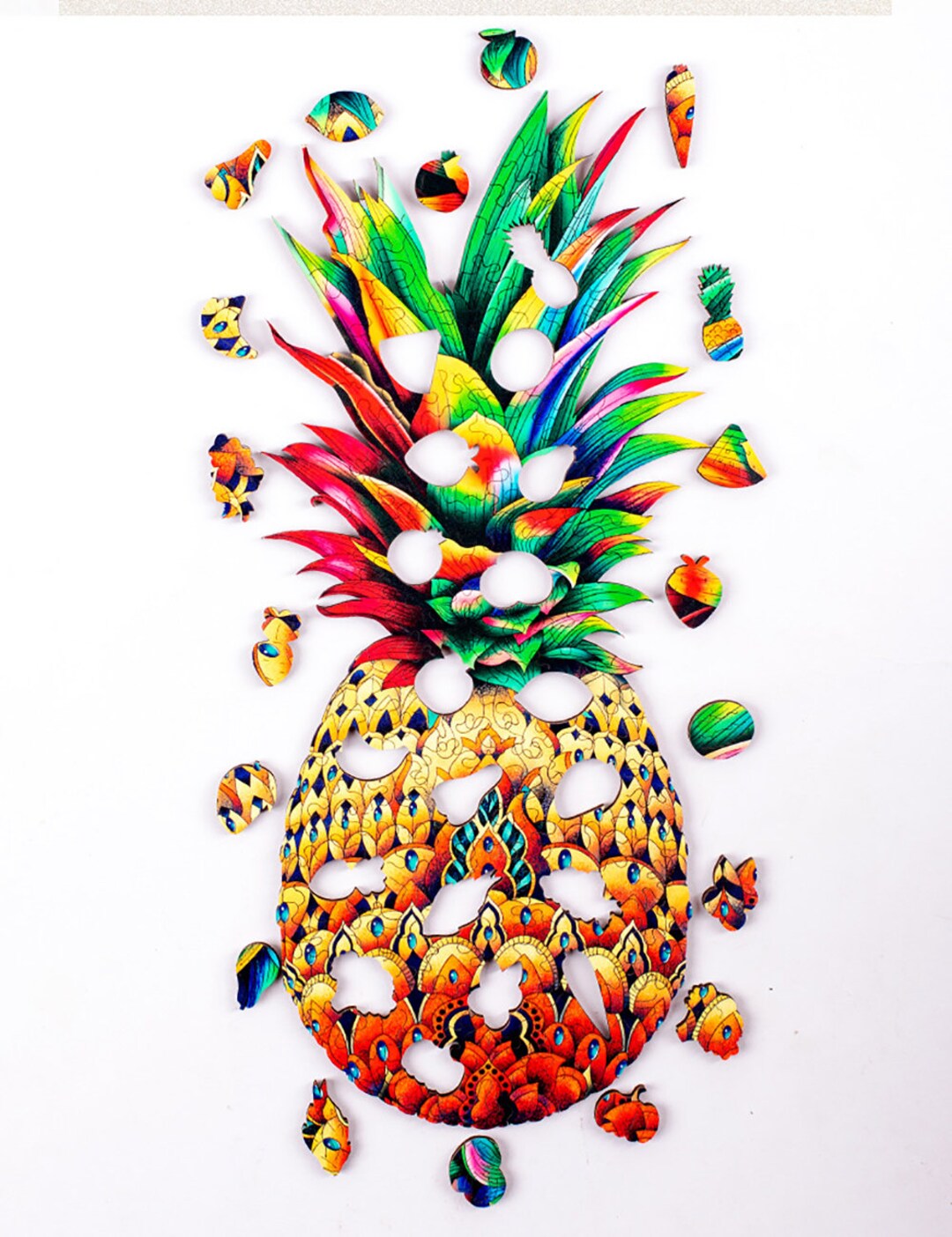 Pineapple Jigsaw Puzzle Difficult Puzzle Clear Impossible Etsy