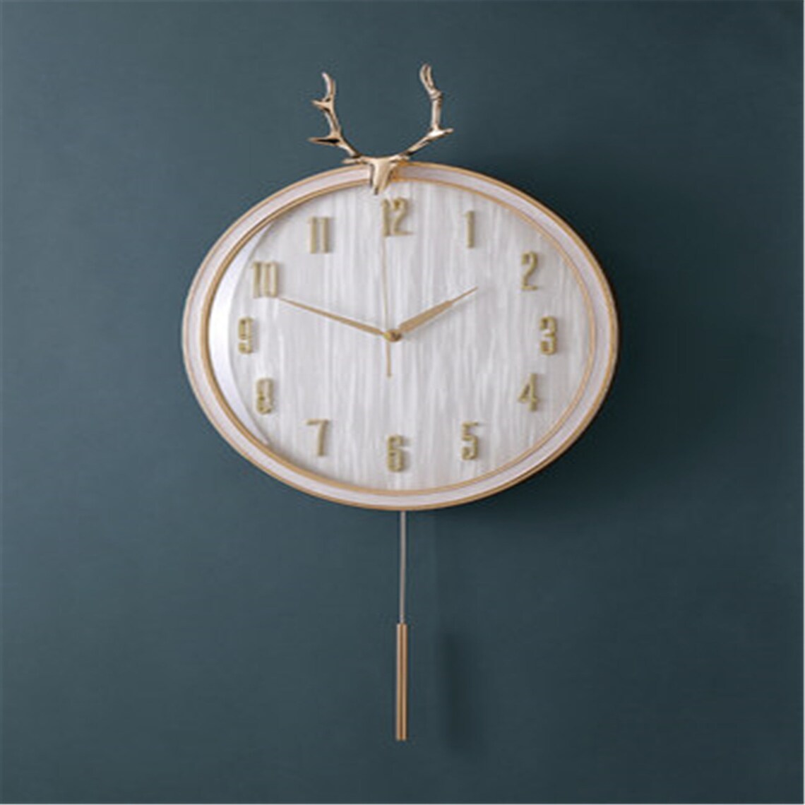 Wall clock wall dining room wall watch silent light luxury Etsy