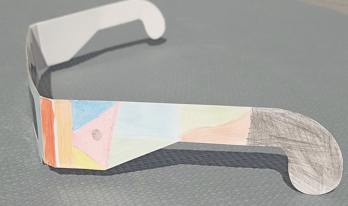 Eclipse Glasses White Color Your Own Design Etsy