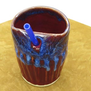Ceramic straw cup