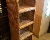 rattan shelf stand, wicker shelving unit, wicker etagere, wicker furniture, shelf rattan, rattan shelving unit, plant shelf, tall rattan
