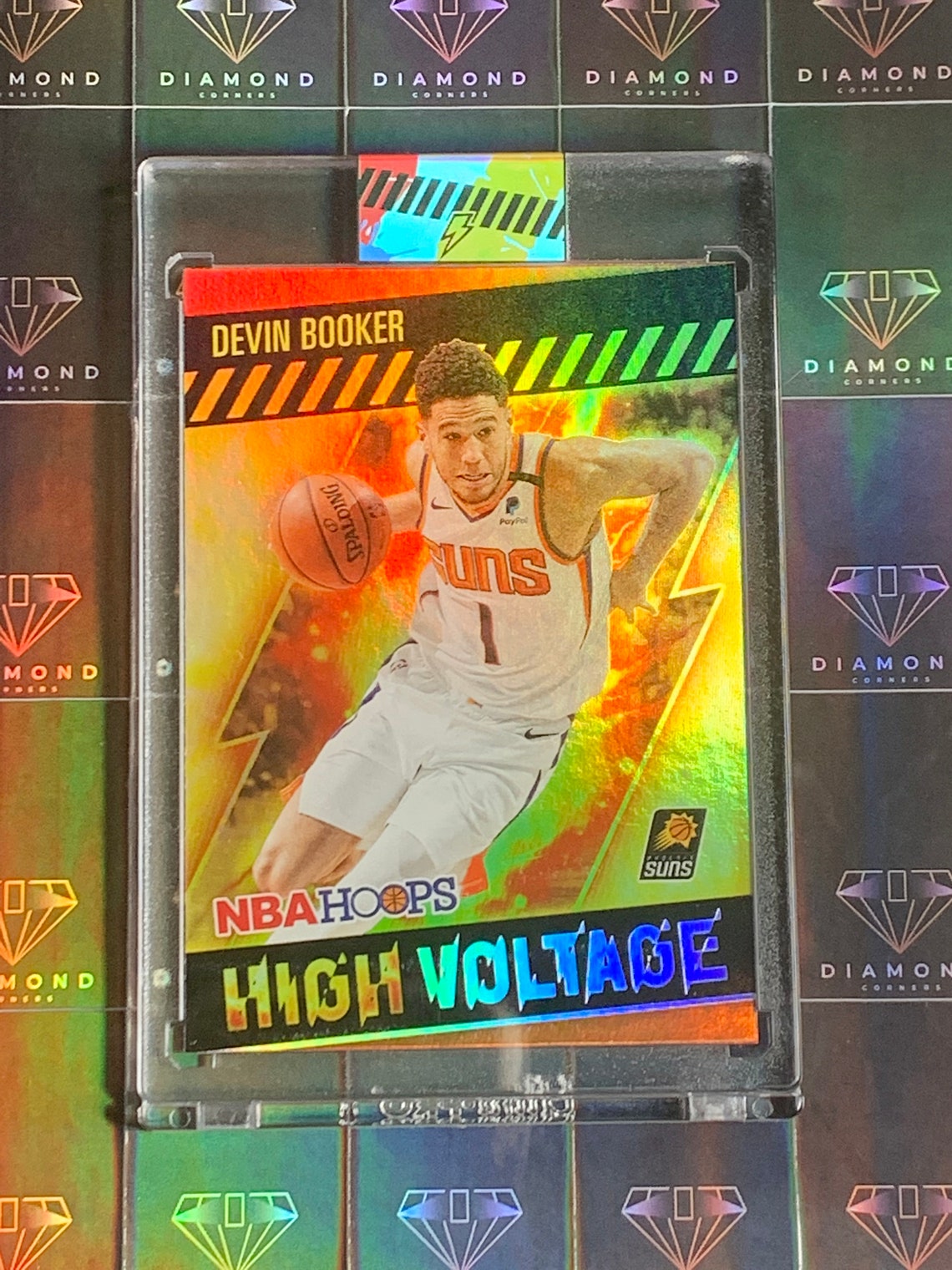 Devin Booker 2020 NBA Hoops High Voltage in custom art